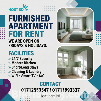 Fully Furnished Service Two-Bedroom Apartment for Rent
